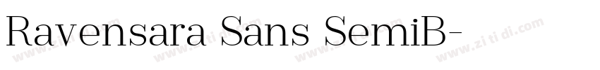 Ravensara Sans SemiB字体转换